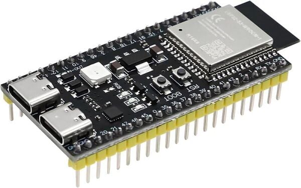 ESP32-S3 N16R8 Wi-Fi Bluetooth Geliştirme Kartı, 16MB Flash Bellek, 8MB Psram, Çift USB-C Port, Kablosuz Bağlantı, Mikrodenetleyici Modülü