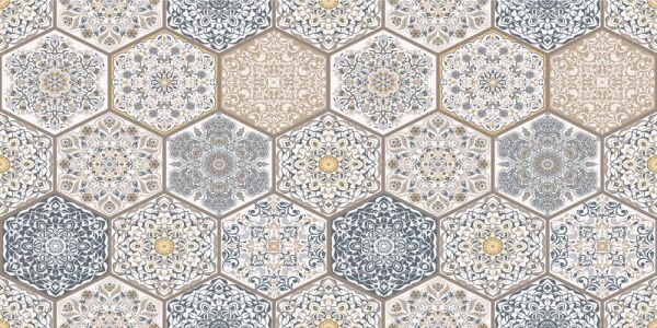 StickerArt Yer Kaplama Zemin Kaplama Folyosu 65x130 cm Turkish Style Patchwork