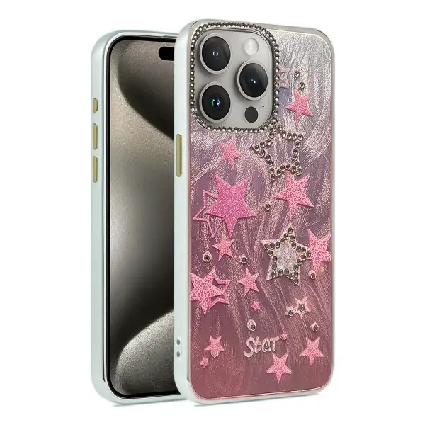 Apple iPhone 15 Pro Max Kılıf Blade Aynalı Desenli Kapak - Desen 7