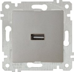 Mutlusan Rita Mek Tuş Tekli Usb Şarj Priz i Titanyum 2200 448 0183