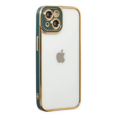 Apple İphone 14 Plus Kılıf Liva Lens Silikon - Yeşil