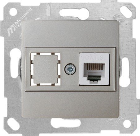 Mutlusan Rita Mek Tuş Telefon Priz i 1Xrj12 Titanyum 2200 125 0183