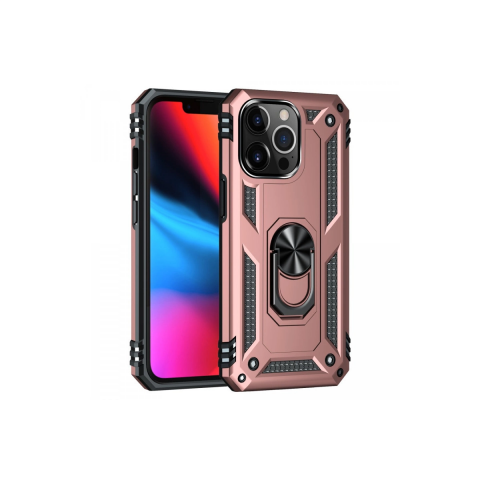 Apple İphone 13 Pro Kılıf Sofya Yüzüklü Silikon Kapak - Rose
