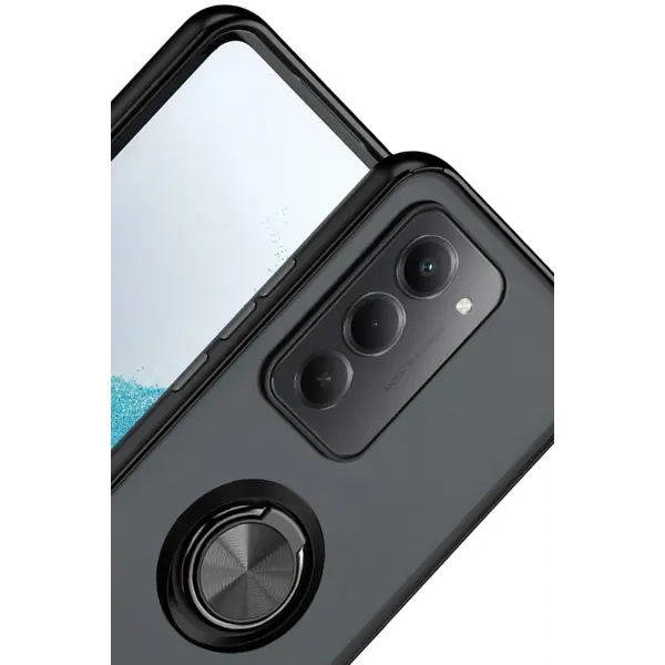 Xiaomi Redmi 15 4G Montreal Yüzüklü Silikon Kapak - Siyah