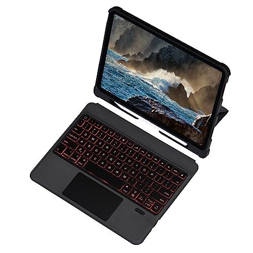iPad 11.Nesil A16 11inç/10.Nesil 10.9inç uyumlu Kılıf, LED Işıklı Magnetik Standlı Klavyeli