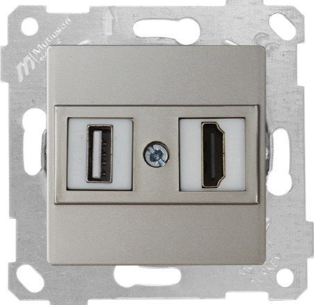Mutlusan Rita Mek Tuş Data Priz i 1*Usb/1*Hdmı Titanyum 2200 459 0183