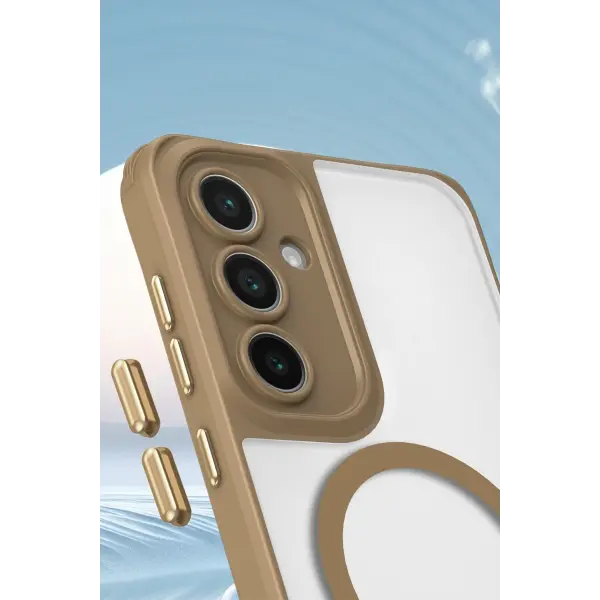 Samsung Galaxy S24 FE Kılıf Enka Magsafe Silikon Kılıf - Şeffaf