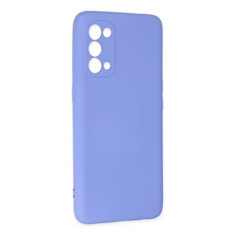 Oppo Reno 5 Kılıf Nano İçi Kadife Silikon - Lila