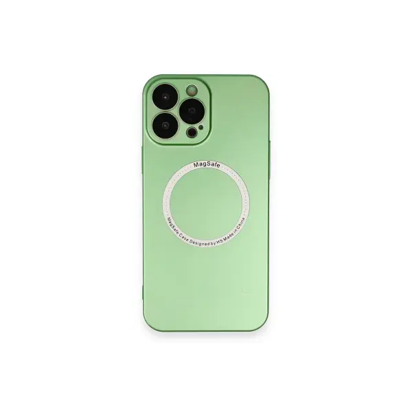 Apple iPhone 13 Pro Kılıf Jack Magneticsafe Lens Silikon - Yeşil