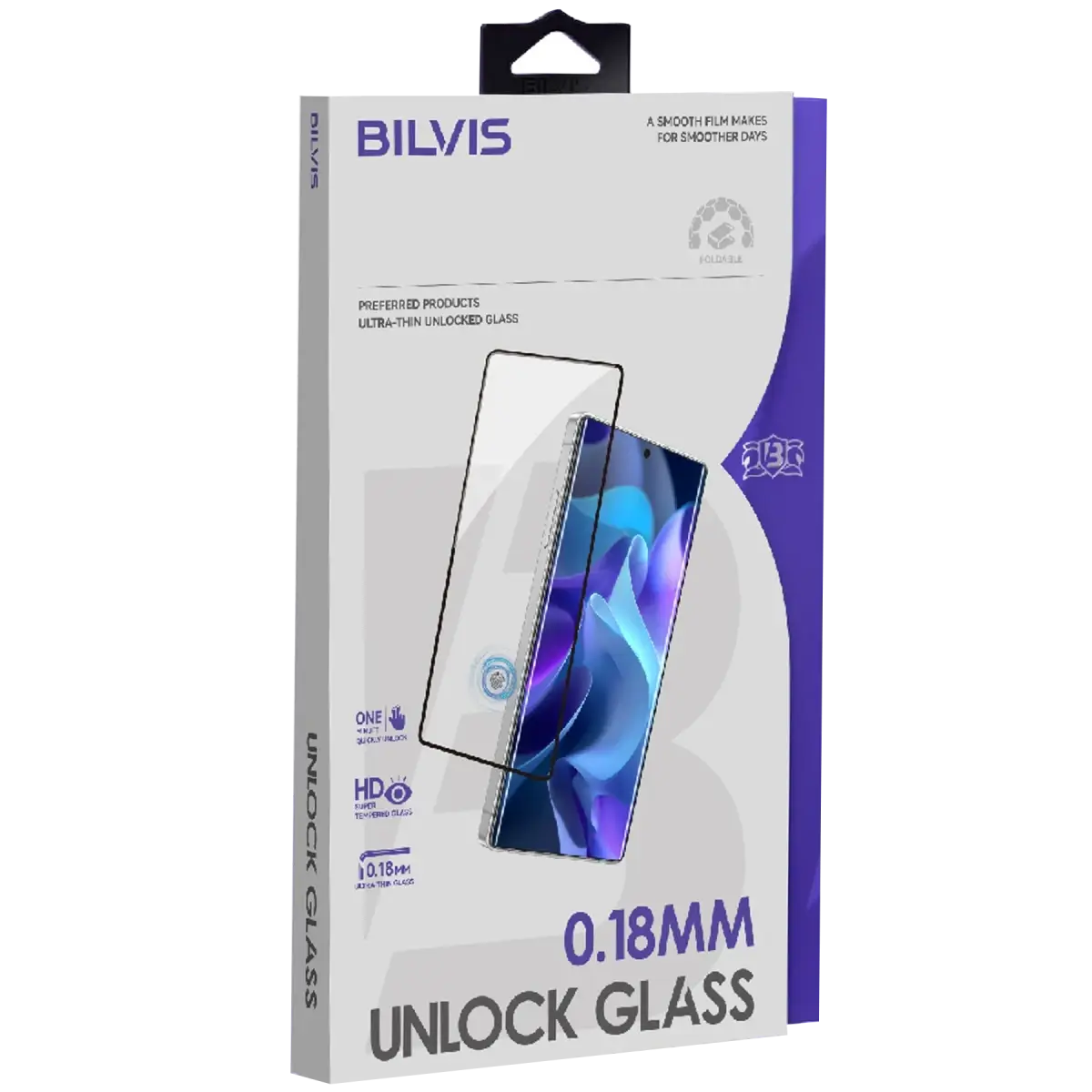 Samsung Galaxy S26 Bilvis 0.18mm Unlock Glass Cam Ekran Koruyucu - Siyah