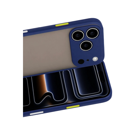 Apple İphone 17 Pro Max Kılıf Montreal Silikon Kapak - Lacivert