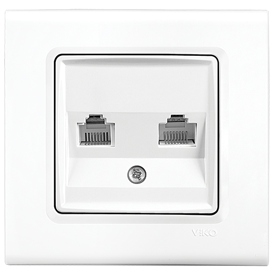 Viko Linnera İkili Data Prizi 2 X RJ45 CAT5E Krem