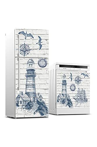 Buzdolabı ve Bulaşık Makinesi Beyaz Eşya Sticker Kaplama, Deniz Feneri