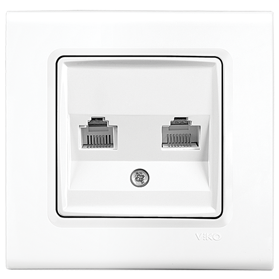 Viko Linnera Data-Nümeris Telefon Prizi RJ45 CAT5E RJ11 Krem