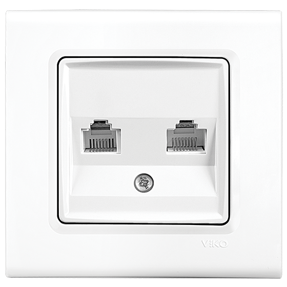 Viko Linnera Data-Nümeris Telefon Prizi RJ45 CAT6 RJ11 Krem