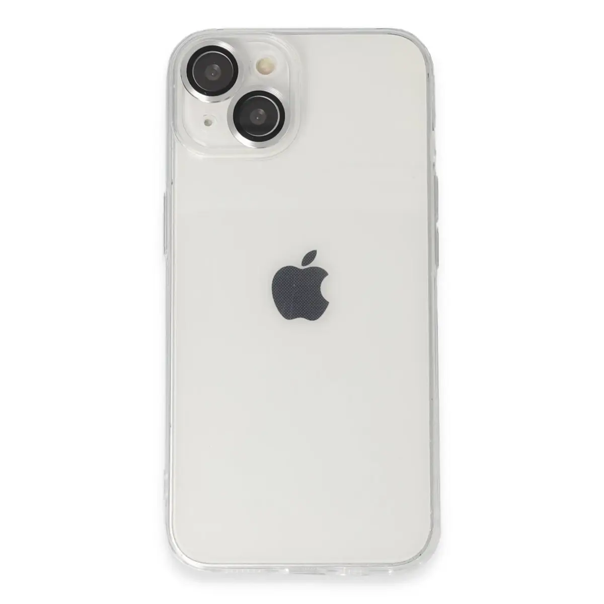 Apple iPhone 14 Kılıf Luko Lens Silikon - Gümüş