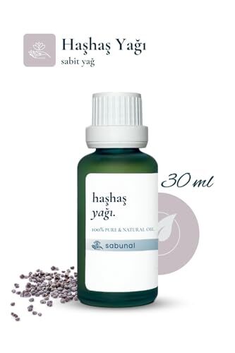 Haşhaş Yağı 30 ml, Nemlendirici Cilt Bakım Yağı
