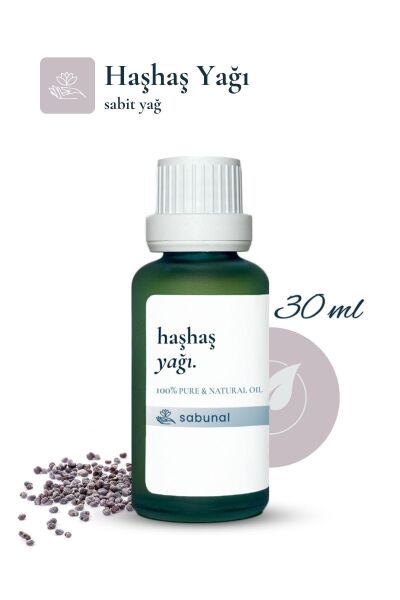 Haşhaş Yağı 30 ml, Nemlendirici Cilt Bakım Yağı